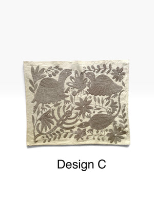Boho Wall Art Small | Otomi Embroidery Pattern | Unique Art Gift | Custom Frame | Otomi Natalia Royal Silver from Tenango de Doria