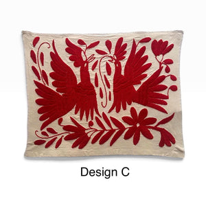 Boho Wall Art Small | Otomi Embroidery Pattern | Unique Art Gift | Custom Frame | Otomi Natalia Royal Red from Tenango de Doria