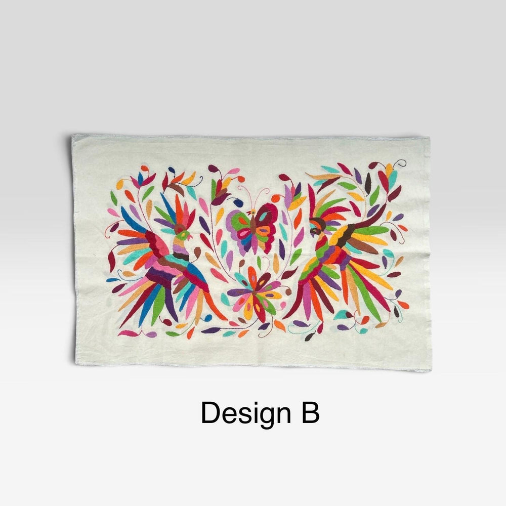 Medium Boho Wall Hanging | Boho Embroidery | Custom Frame | Gift for Art Lover | Otomi Rainbow Sky from Tenango de Doria