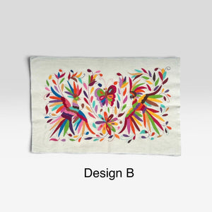 Medium Boho Wall Hanging | Boho Embroidery | Custom Frame | Gift for Art Lover | Otomi Rainbow Sky from Tenango de Doria
