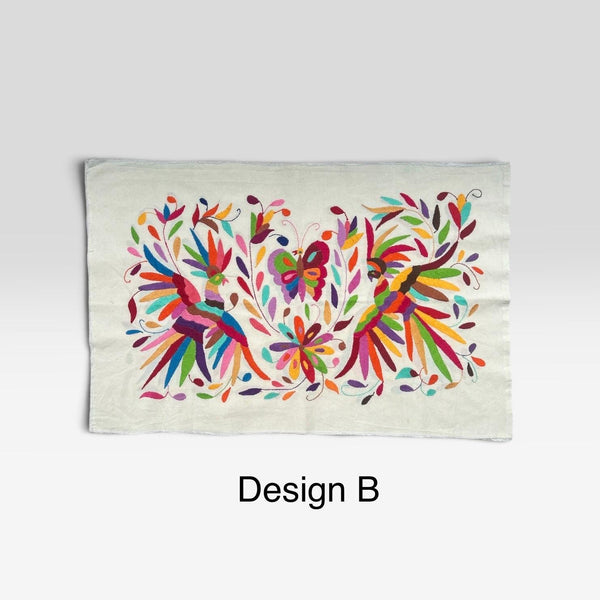 Medium Boho Wall Hanging | Boho Embroidery | Custom Frame | Gift for Art Lover | Otomi Rainbow Sky from Tenango de Doria