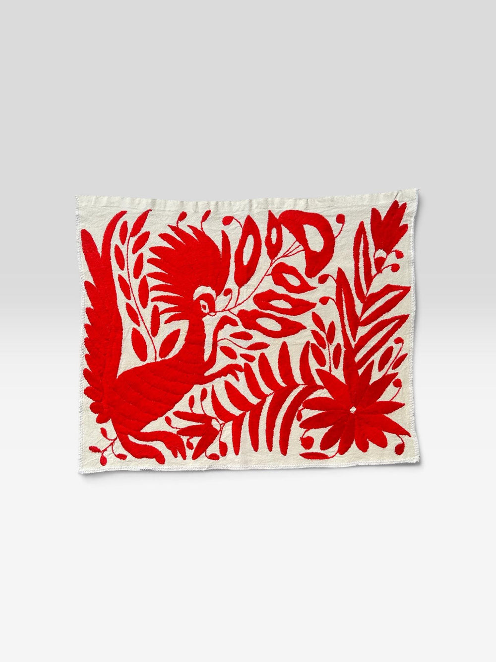 Boho Wall Art Small | Otomi Embroidery Pattern | Unique Art Gift | Custom Frame | Otomi Natalia Royal Deep Orange from Tenango de Doria