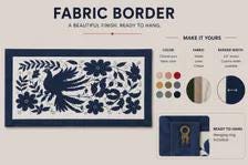 Mexican Wall Art | Otomi Embroidery Pattern | Salmon Textile | Embroidered Wall Art | Boho Embroidery from Tenango de Doria