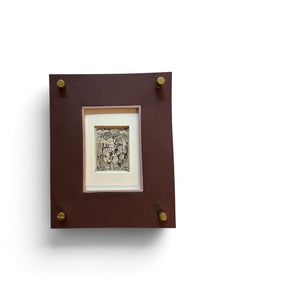 Diptych Wall Art | Small Papel Amate Ink Drawing on Bark Paper | Custom Acrylic Frame | Award-Winning Otomi Artist | Unique Wall Art