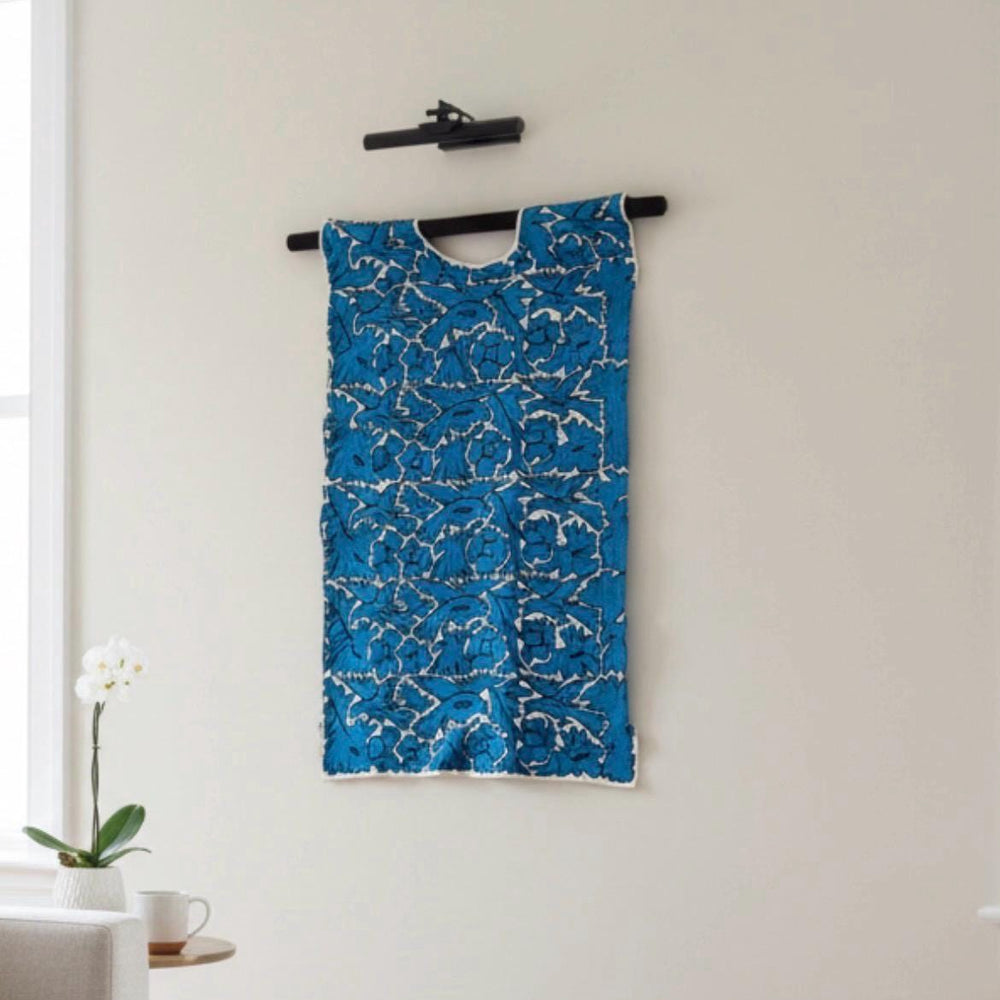 Textile Design Art | Folk Art pattern | Alternative Clothing | Bohemian Artwork | Slow fashion Dress | Embroidered Wall Art from Oaxaca