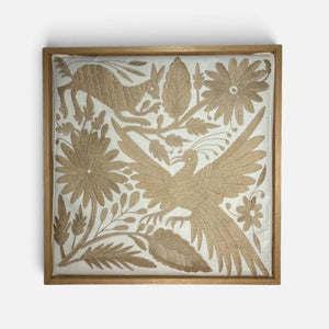 Diptych Wall Art | Otomi embroidery pattern | Customizable Wall Art | Boho Embroidery | Custom Frame | Interior Design Art