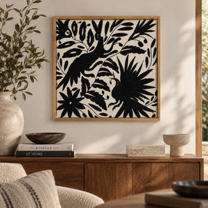 Diptych Wall Art | Otomi embroidery pattern | Customizable Wall Art | Boho Embroidery | Custom Frame | Interior Design Art