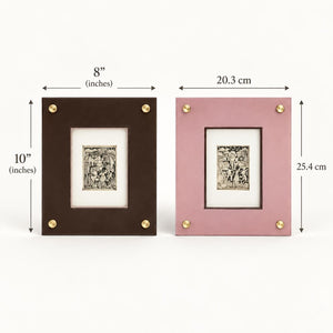 Diptych Wall Art | Small Papel Amate Ink Drawing on Bark Paper | Custom Acrylic Frame | Award-Winning Otomi Artist | Unique Wall Art
