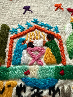 Christian Embroidery Designs | Unique Embroidery | Mexican Christian Decor | Custom Frame | Fiesta Decorations from Tzintzuntzan, Michoacan