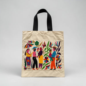 Embroidered Tote Bag | Embroidered Makeup Bag | Anniversary present for wife | Embroidered Toiletry Bag | Otomi Embroidery Pattern