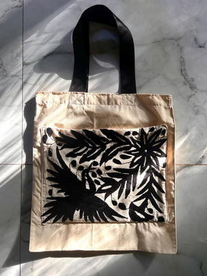 Embroidered Tote Bag | Embroidered Makeup Bag | Anniversary present for wife | Embroidered Toiletry Bag | Otomi Embroidery Pattern