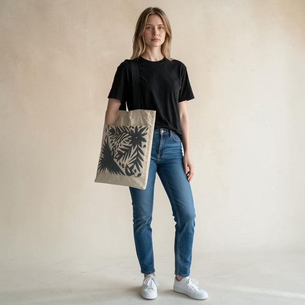 Embroidered Tote Bag | Embroidered Makeup Bag | Anniversary present for wife | Embroidered Toiletry Bag | Otomi Embroidery Pattern