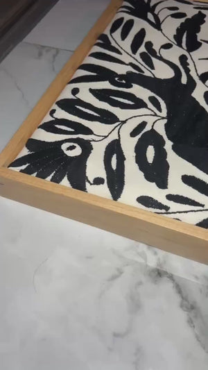 Diptych Wall Art | Otomi embroidery pattern | Customizable Wall Art | Boho Embroidery | Custom Frame | Interior Design Art