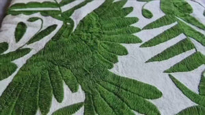 Mexican Tapestry Wall Art | Otomi Embroidery Pattern | Boho Embroidery | Custom embroidery Art | Otomi Lilac Garden from Tenango de Doria