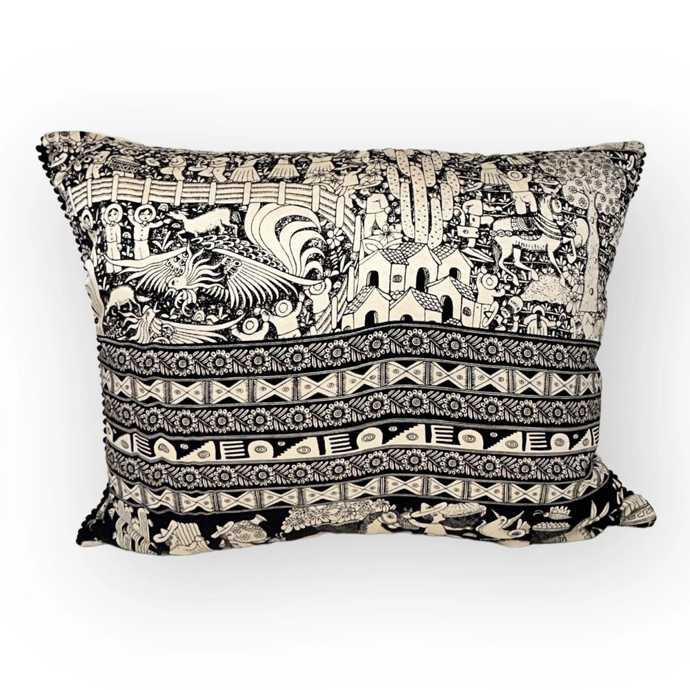 Funda de almohada de lino de seda con pompones | Cojín decorativo de lujo | Incluye relleno de almohada
