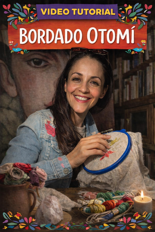 Video/Tutorial de Bordado Otomi. Todas las plantillas para imprimir y bordar+Guías y tutorial Digital paso a paso y genera tu propio negocio